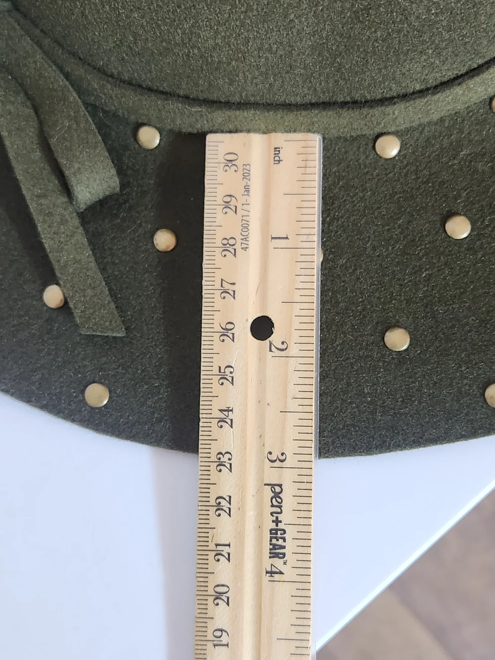 Cappelli Army Green 100% Wool Studded Hat One Size